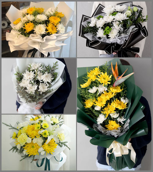 山东青岛胶州市胶莱镇徐家闸子村白事花束代送